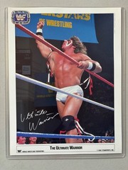 1989 WWF Superstars Ultimate Warrior 8.5×11″ Photo “Autographed” Facsimile WWE