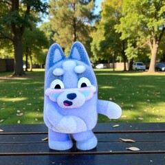 Bluey Fuzzies YOU PICK! Flocked Bluey & Friends Figures Series 1 Blind Boxes