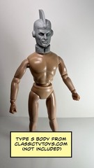 Unusual Man Custom Action Figure Head 1:9 or 1:6 Mego