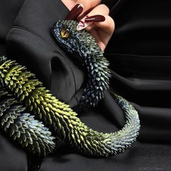 3D Printed Snake Full Articulated Flexible Fidget Fidget Toy Desk Car Decor Gift