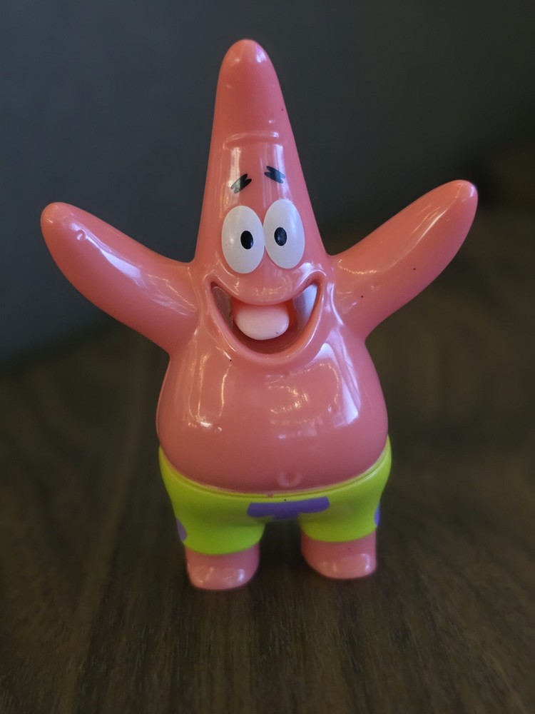 Spongebob Patrick Star Sonic Push Button Pop Out Tongue Figure