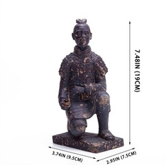 Antique Reproduction Qin Dynasty Terra cotta Warrior Collectible Statuette Me…