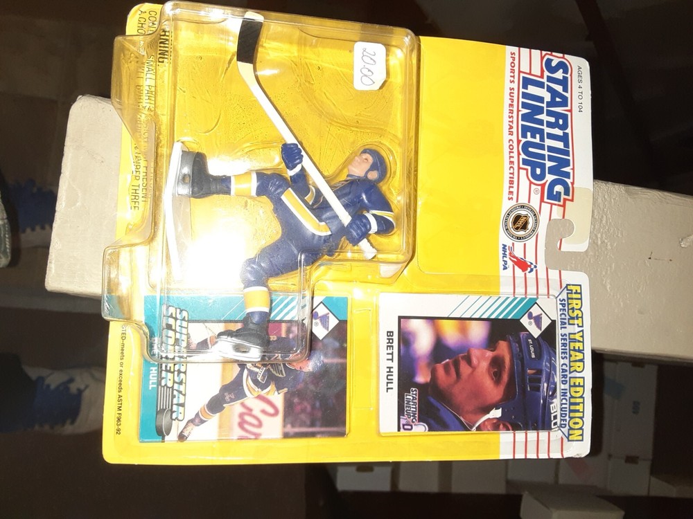 Brett Hull St. Louis Blues 1993 Starting Lineup Kenner Hockey NHL FIRST YEAR👍