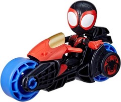 Miles Morales Action Figure with Toy Motorcycle, Preschool Toys, Ages 3 and Up