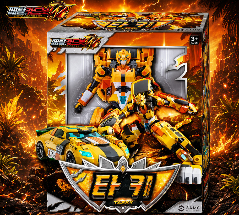 Metal Cardbot W Tachy Transforming Robot Car Figure Season 3 Korean Toy