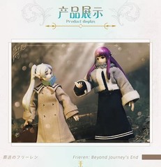 SP-FR-2PK: 1/12 custom winter outfits & travel case set for SHF Frieren and Fern