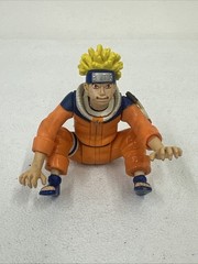 Naruto Uzumaki Action Figure 4″ Masashi Kishimoto Crouch Bounce Toy 2002 READ