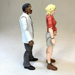 Mattel Jurassic Park Amber Collection lot John Raymond & Dr. Ellie Sattler OOB