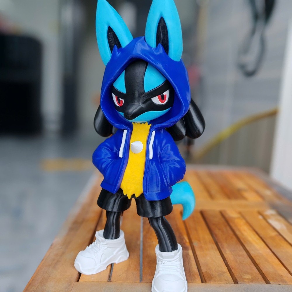 Lucario Urban Vibes – Fan Art 3D Printed Collectible