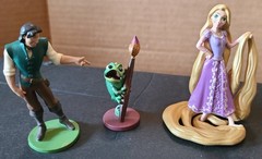 Lot Of 7 Disney Tangled 3.75″ PVC Figure Cake Toppers Rapunzel, Flynn, Pascal ++