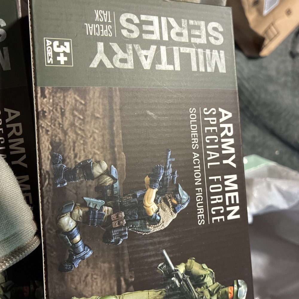 6 Pack Army Men Special Forces Black Uniform New In Packaging