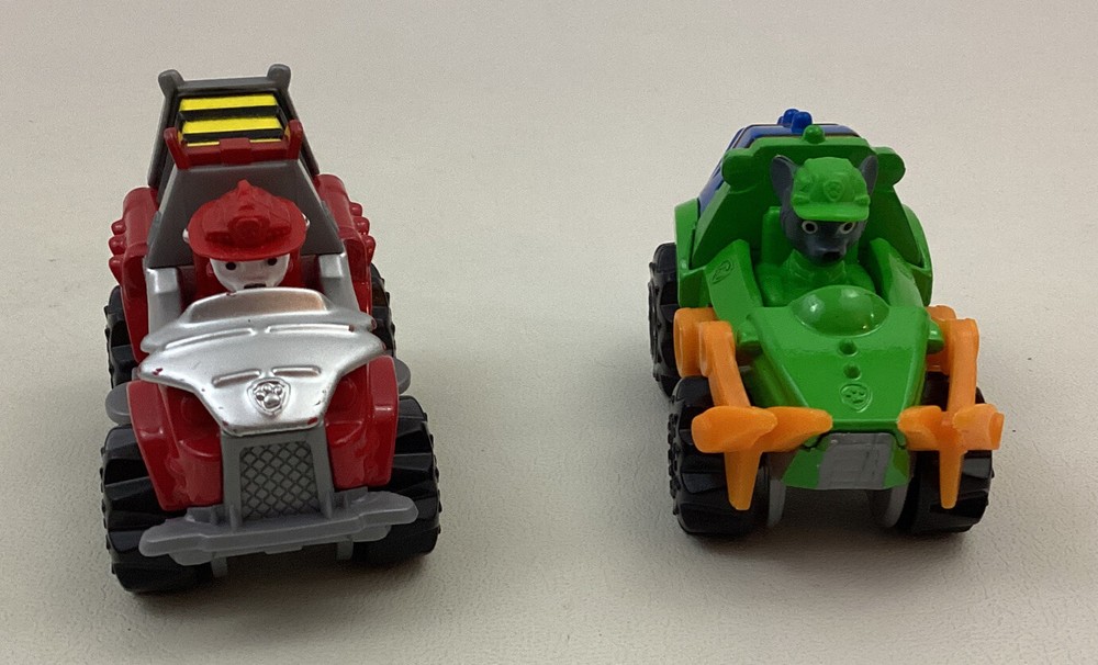 Paw Patrol Dino Rescue Marshall Truck Rocky Recycle Truck Mini Vehicles Lot