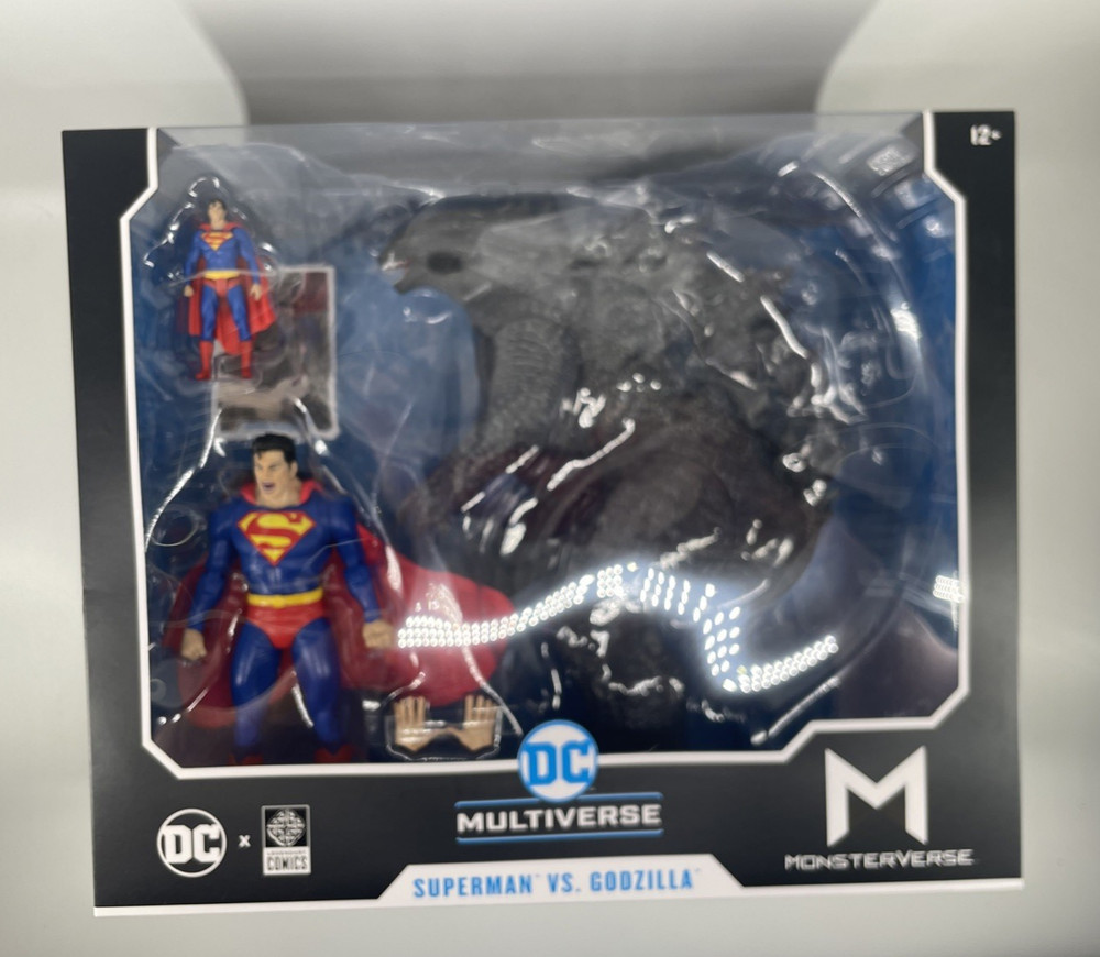 New McFarlane DC Multiverse Monsterverse Justice League Superman vs Godzilla Set