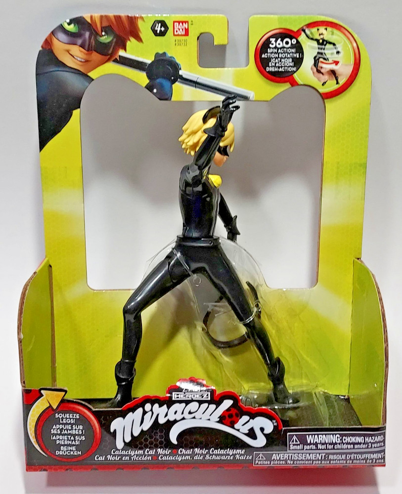 Bandai Zag Heroes Miraculous Cataclysm Cat Noir Action Doll 360° Spin 2016