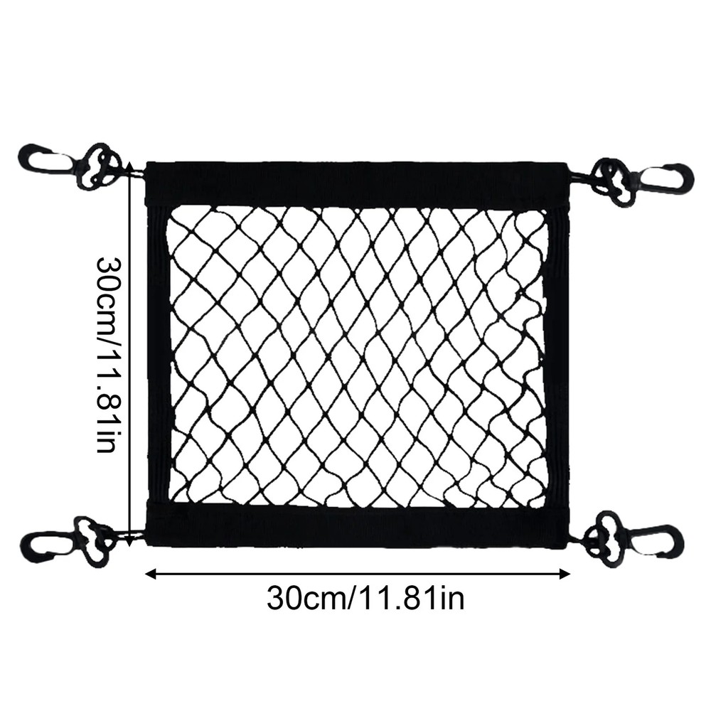 Motorcycle Cargo Net Polyester High Elastic Cargo Net with 4 Adjustable Hooks
