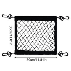 Motorcycle Cargo Net Polyester High Elastic Cargo Net with 4 Adjustable Hooks