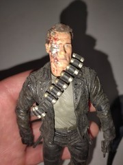 MOVIE MANIACS Vintage T2 T-800 T-1000 Action Figure Modern Black Endoskeleton