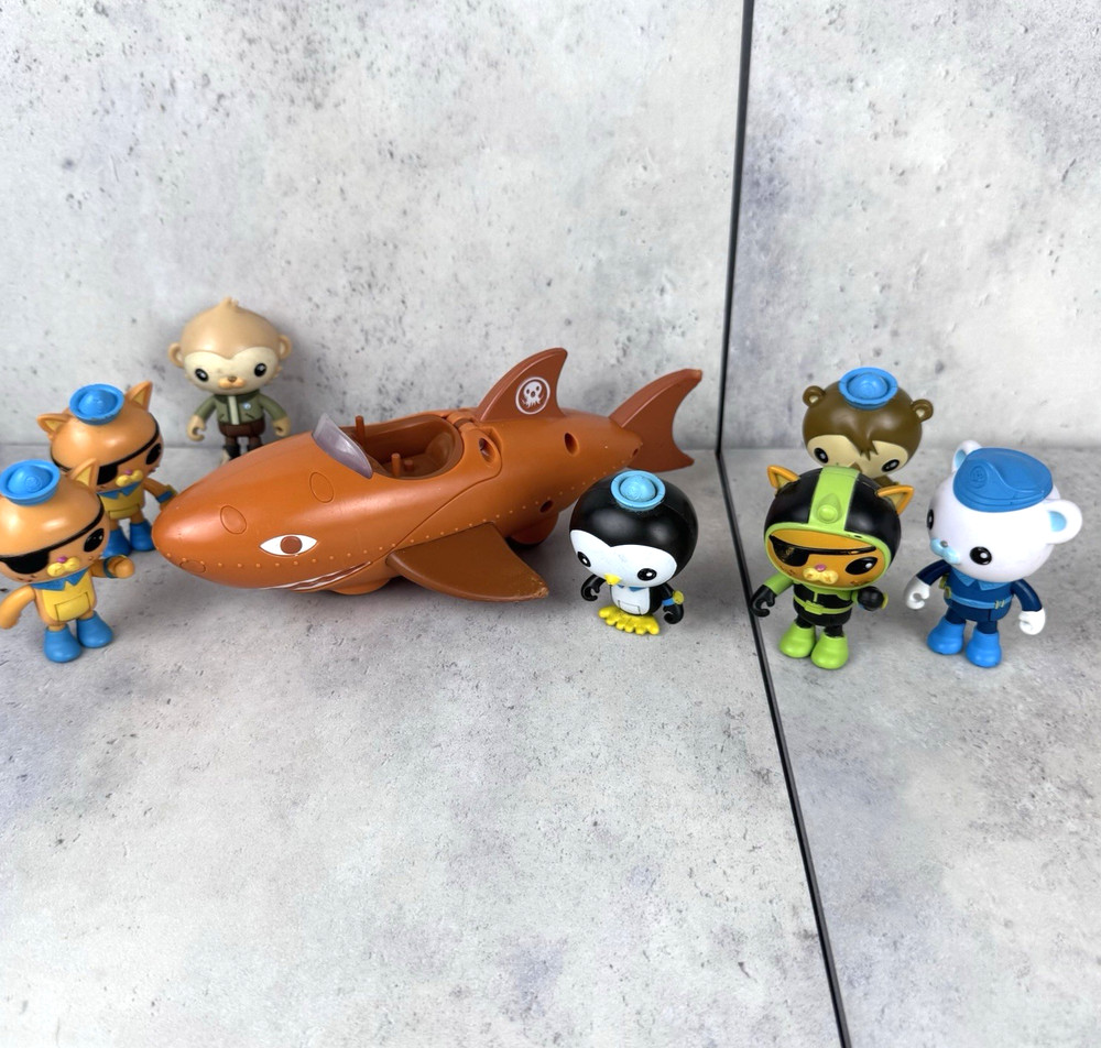 Fisher-Price Octonauts 8 Figure Lot Gup-B Submarine Kwazaii Captain Barnacles