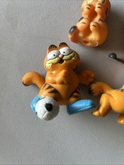 Vintage Garfield Figure Lot PVC Wind Up 80s