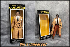 Custom 8″ Mego Peter Falk as LT Frank Columbo Action Figure Boxed