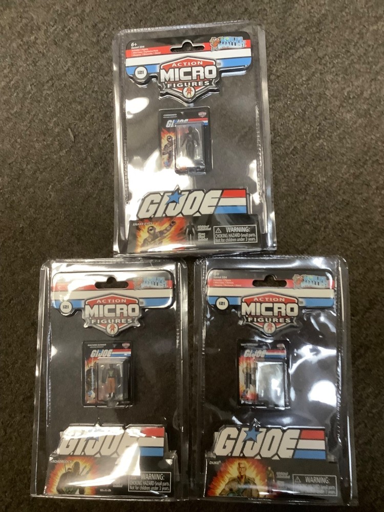 GI Joe Micro Action Figure Set Duke, Roadblock, Snake Eyes World’s Smallest