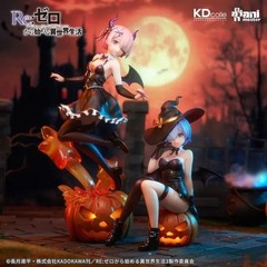 Re:Zero Ram & Rem Phantom Night Magician Figure Set Halloween PVC Collection