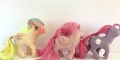 Vintage Lot Of 6 My Little Pony All Say Hong Kong Or China On Foot Hasbro 83-87