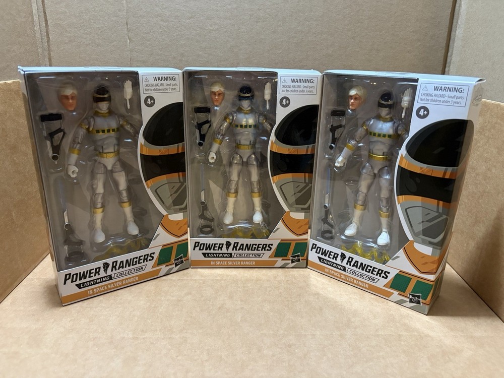 Power Rangers Lightning Collection IN SPACE SILVER RANGER 6” Action Figure Lot