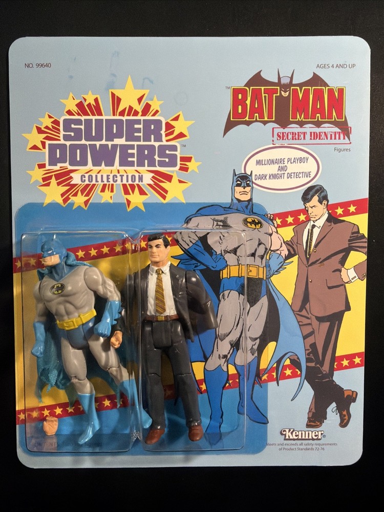 Kenner Super Powers CUSTOM Batman & Bruce Wayne Action figure