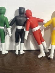 VTG Super Robotic Rangers Yellow Black Red Green Action Figures Lot Of 15