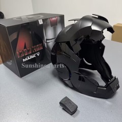 Iron Man MK5 Voice-control Mask – Autoking 2025 Black Electronic Wearable Helmet