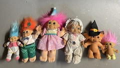 Huge Lot of 93 Vintage Trolls Various Size And Color