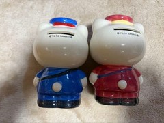Hello Kitty Figure Sanrio Post Office Pottery Piggy Bank Not for Sale