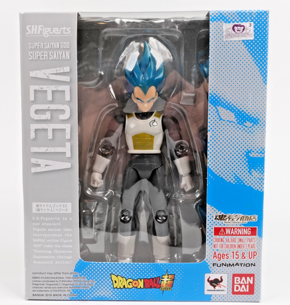 S.H.Figuarts Super Saiyan Blue Vegeta 1.0 Resurrection F Whis Armor Open
