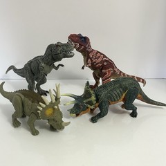 Dinosaur action figure mixed lot of 15 Jurassic World & Vtg Solid Dino figurine