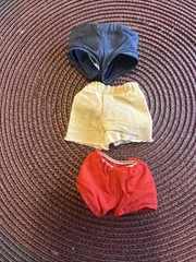 GI Joe Vintage 1960’s Sea Sled & Scuba Frogman Red, Tan Blue Shorts Lot – 12”