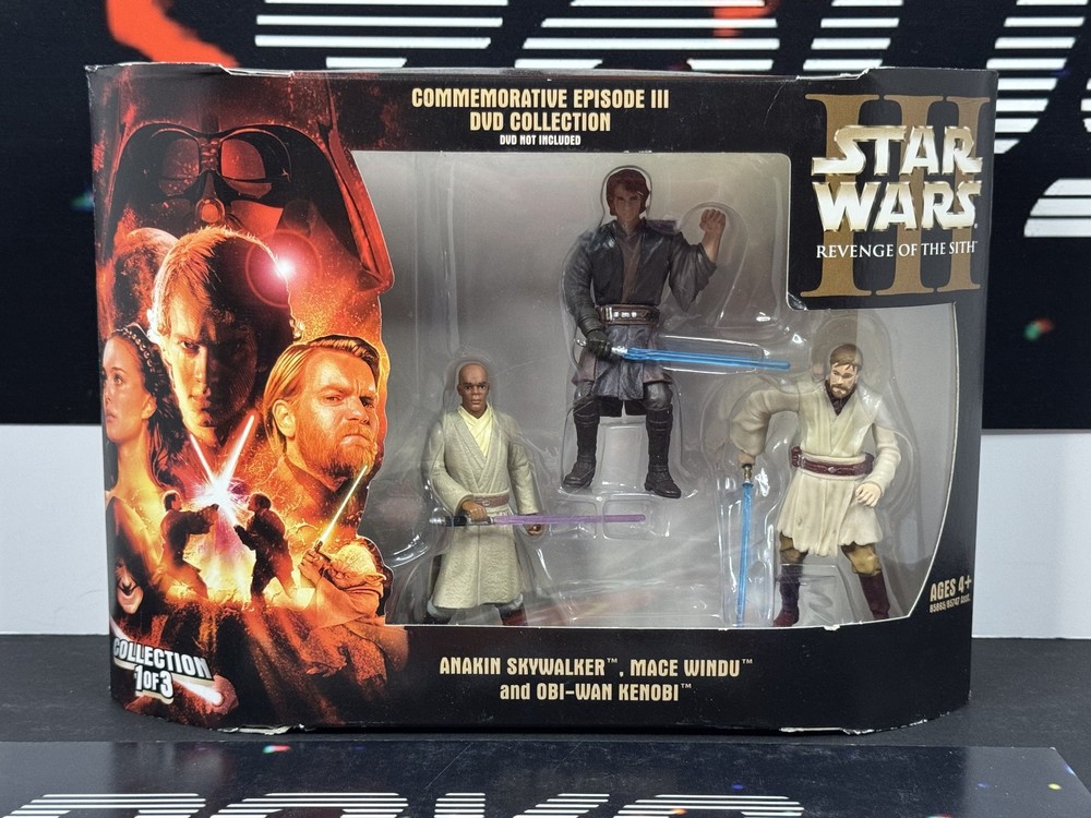 Star Wars 2005 Commemorative Episode III DVD Collection MINT Windu,Anakin,Kenobi