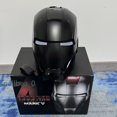 Full Black Iron Man 1:1 MK5 Helmet Mask Jarvis Deformable Voice Control Wearable