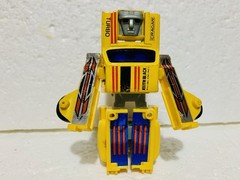 Moto Bot: YELLOW Pickup truck w/ red hubs variant motorized lot KO MC Intex
