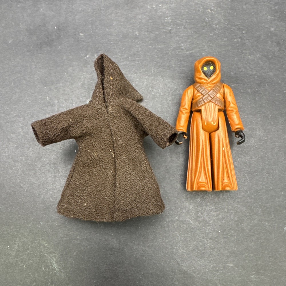 Vintage 1977 Star Wars Jawa Figure with Original Cloth Cape Kenner No Blaster