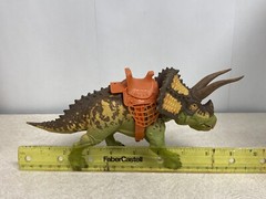 2017 Primal Clash Dino Commander Triceratops Figure Lanard with saddle Dinosaur