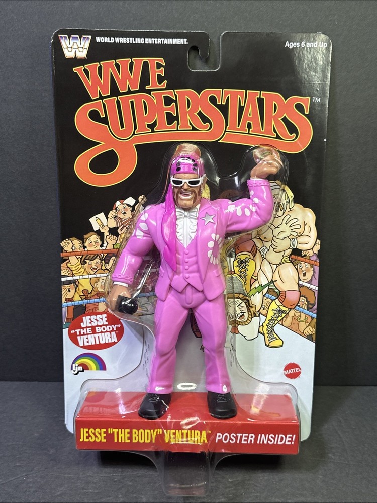 WWE SUPERSTARS LJN Jesse “The Body” Ventura 8” RETRO 2026 MATTEL Black Card WWF