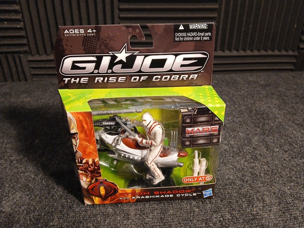 GI Joe The Rise of Cobra · Storm Shadow Arashikage Cycle Figure 2009 Hasbro G.i.