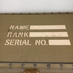Vintage 1966 Hasbro G.I. Joe Cardboard Foot Locker Name Rank Serial Number Field