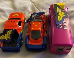 Die Cast DC Comics Wonder Woman Vehicles W/Pullback Action Lot of 3