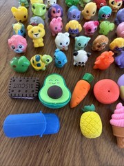 Large Lot Of Squinkies , Shopkins, Puzzle Eraser, Generic Squinkies 170? Pieces