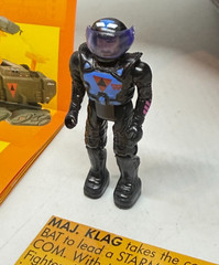 💥RARE 1986 Starcom SHADOWBAT 100% complete Maj Klag w VISOR ID card WORKS💥