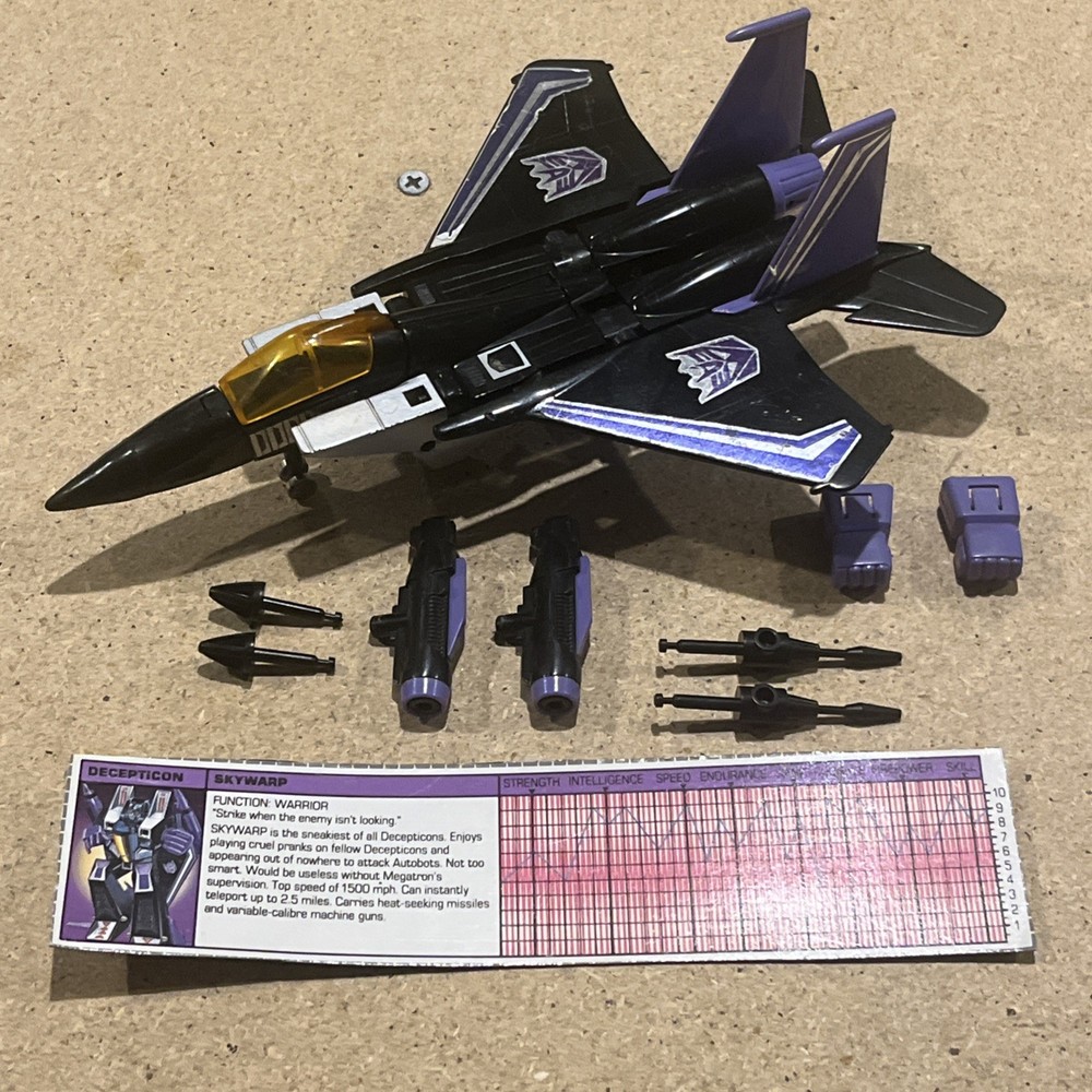 Skywarp 100% Complete Vintage 1984 G1 Transformers Hasbro Action Figure