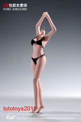 ANT 1:12 Seamless Pale Skin Female details Action Figure Body Hand Foot Model