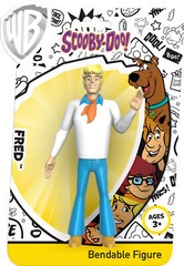 * FRED JONES SCOOBY DOO 5.5 IN HANNA-BARBERA BENDABLE FIGURE BY NJ CROCE – NEW *